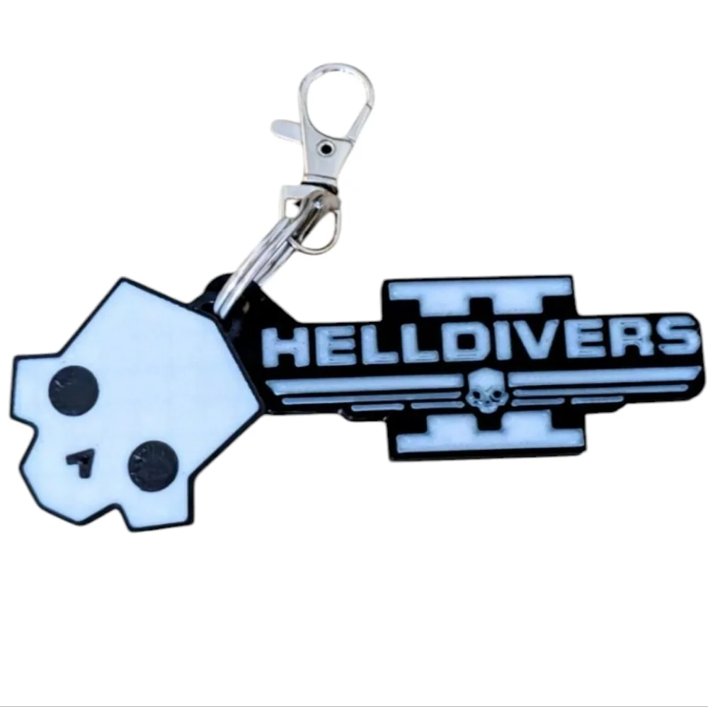Helldivers II Skull Keychain - Picture 1 of 6